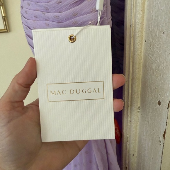 NWT Mac Duggal Lilac One-Shoulder Gown size 4 - Picture 9 of 13